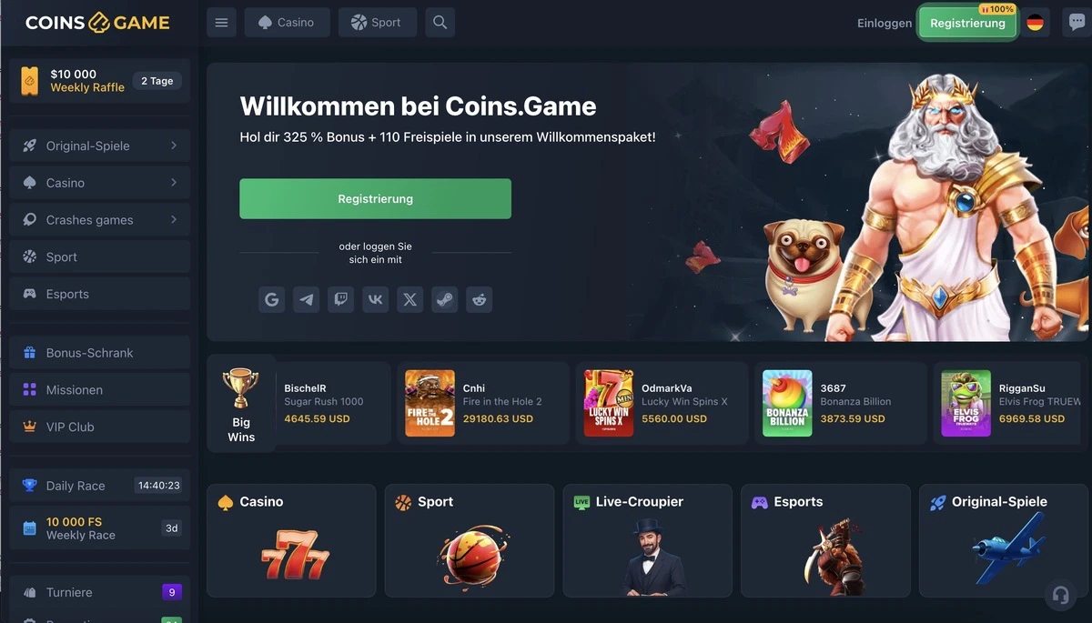 Coins.Game — schnelle USDT-Auszahlungen