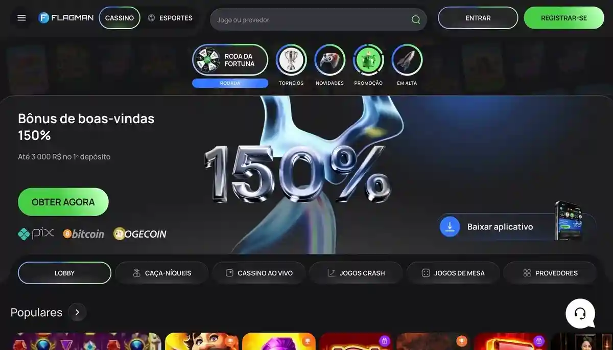 Flagman — cassino e apostas com cashback diário