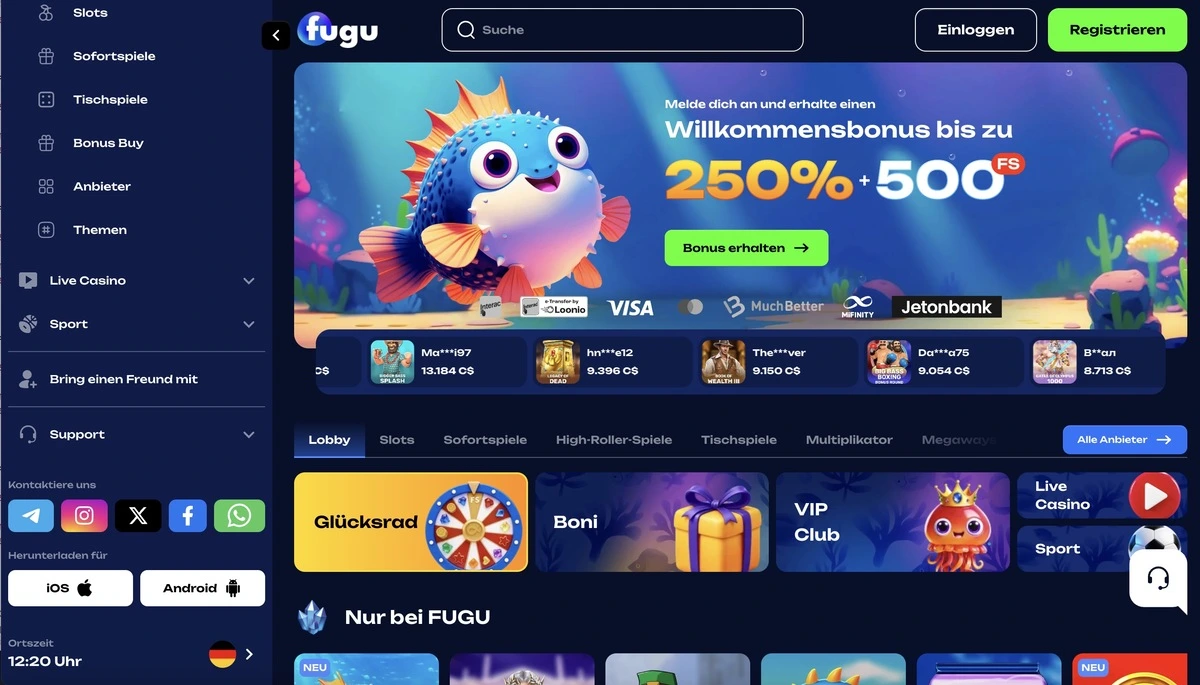 Fugu Casino — verlässliche KYC-freie Plattform