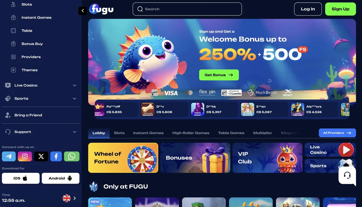 Fugu Casino Site