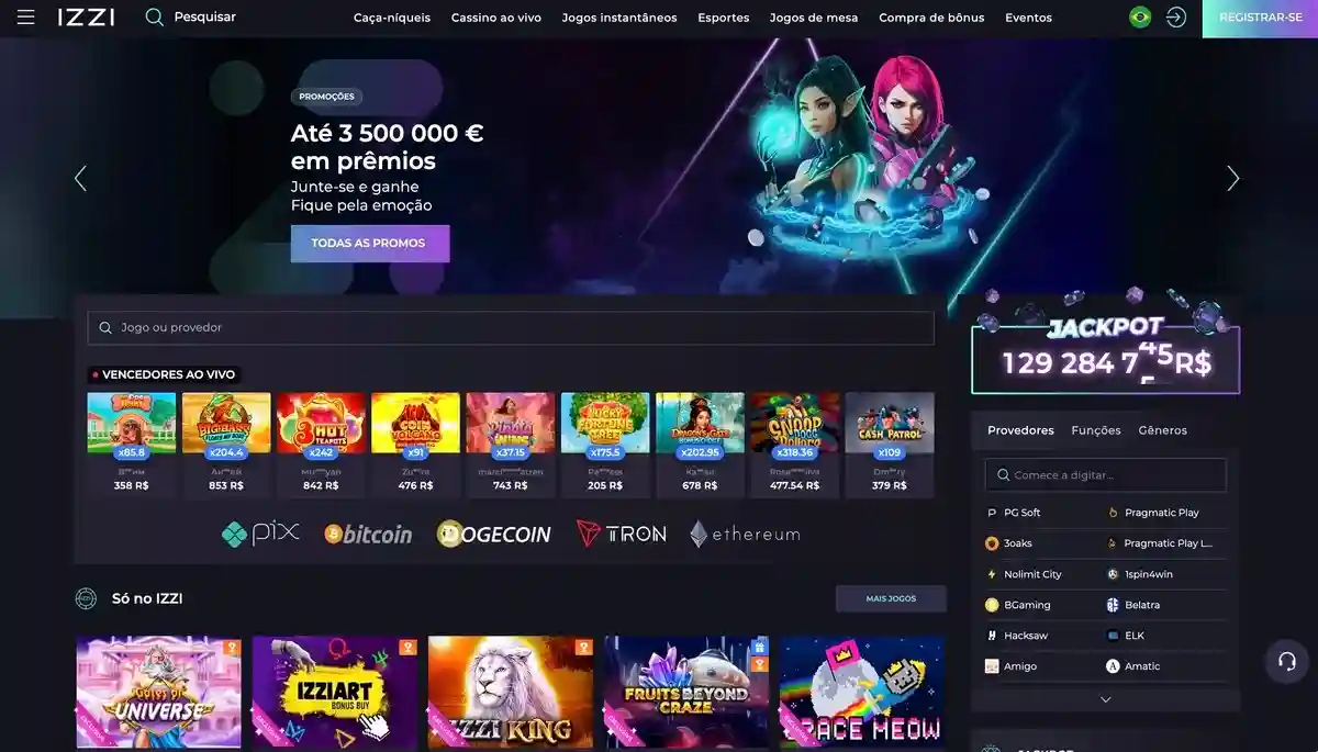 IZZI Casino — design moderno e suporte multi-rede
