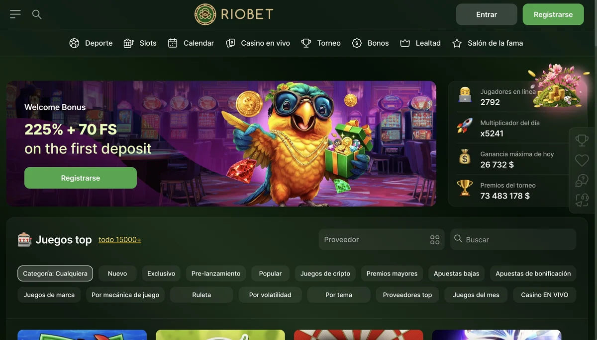 Riobet Casino — operativo desde 2014