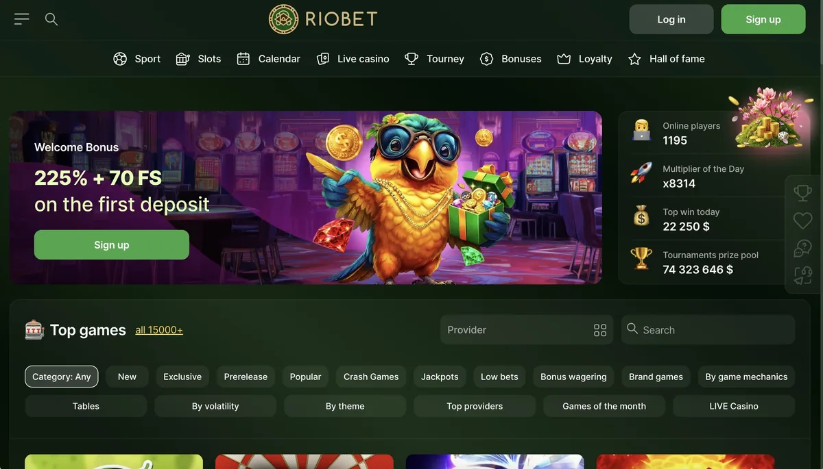 Riobet Casino — USDT casino since 2014